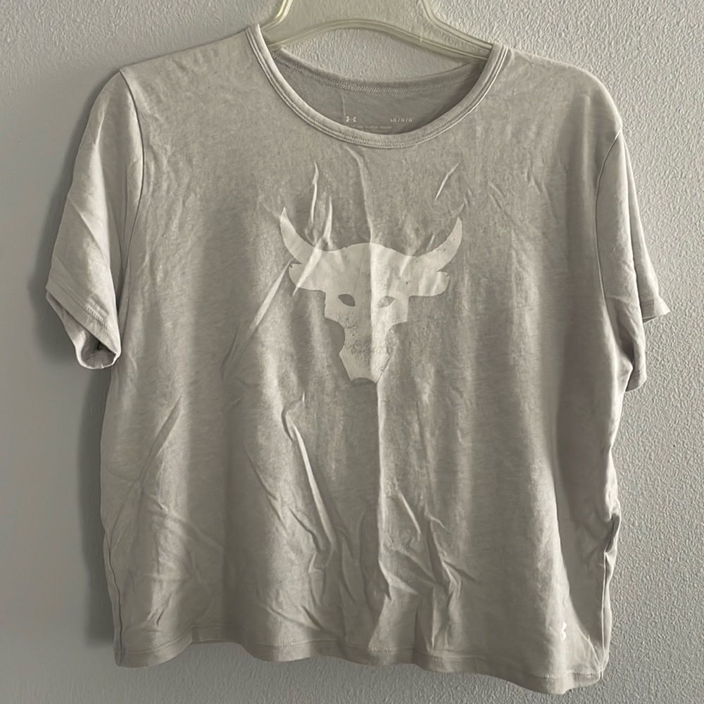 Under Armour Project Rock Womens Cropped Tee Large